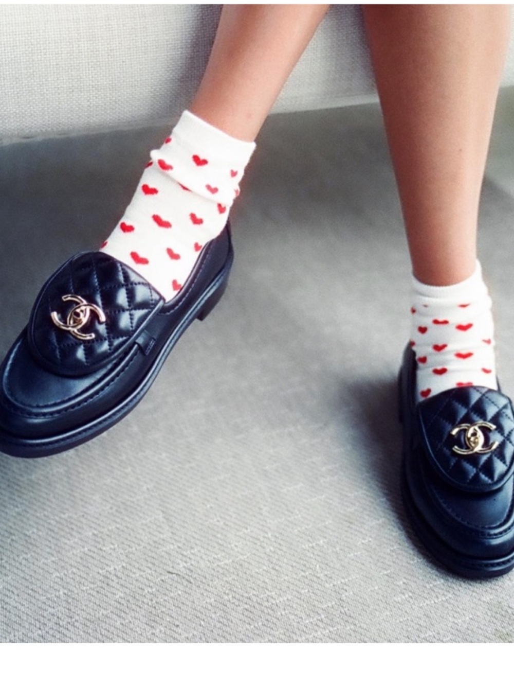 Brandy Melville red heart socks